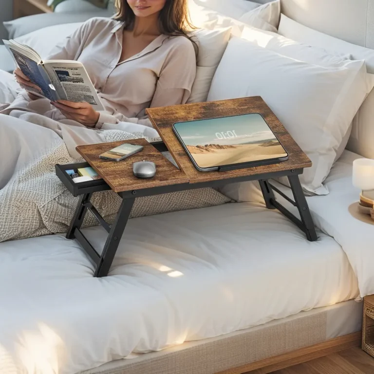 SONGMICS Table de Lit – Support pliable pour PC portable jusqu’à 15,6 pouces SONGMICS Table de Lit – Support pliable pour PC portable jusqu’à 15,6 pouces